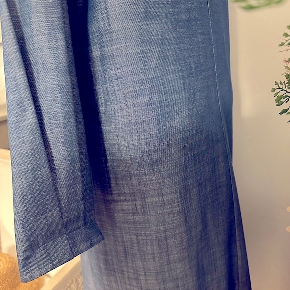 NWT Zero + Maria Cornejo Washed Indigo 100%Cotton, sleeves, 2 pockets - Picture 9 of 16